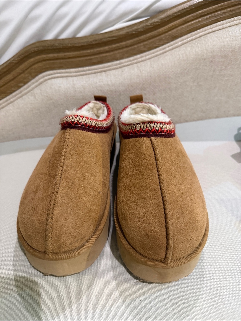 Men's Tan Suede Cozy Slip-On Slippers